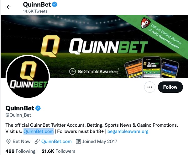 Quinnbet Casino and Sportsbook Activity on Social Channels