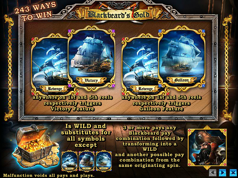 Learn the Features of Blackbeard's Gold Slot Game