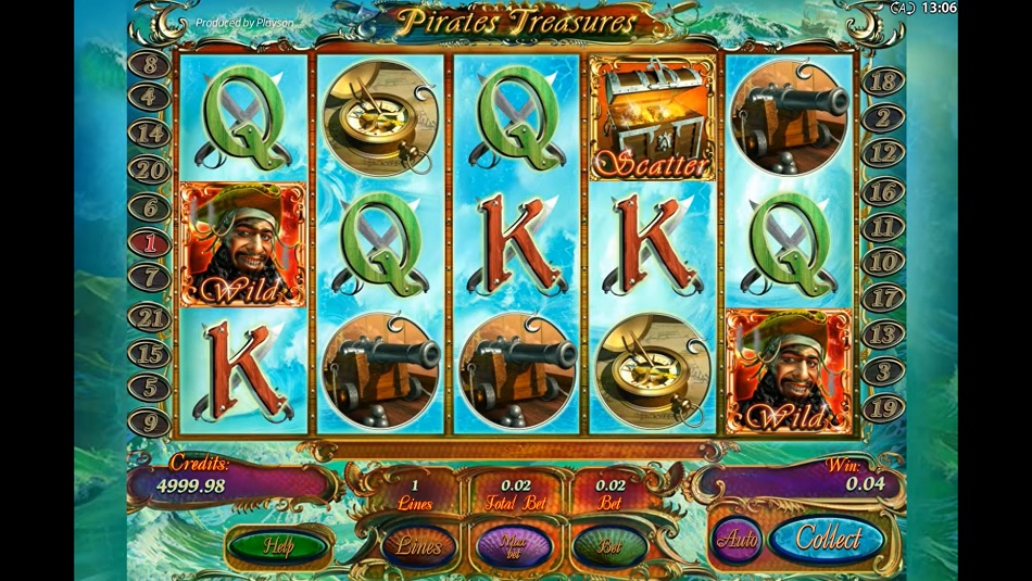 Learn more about Pirate's Treasure Slot Game Playtable